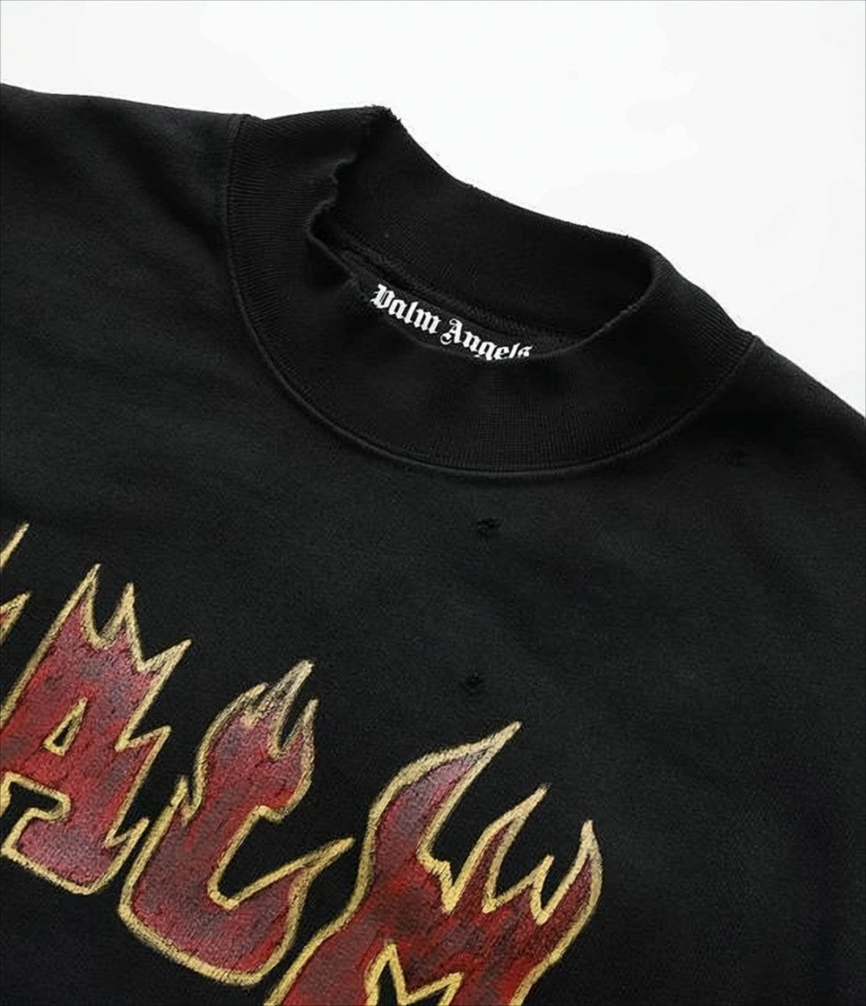 Palm Angels Black Long-Sleeve T-Shirt With Graphic Print