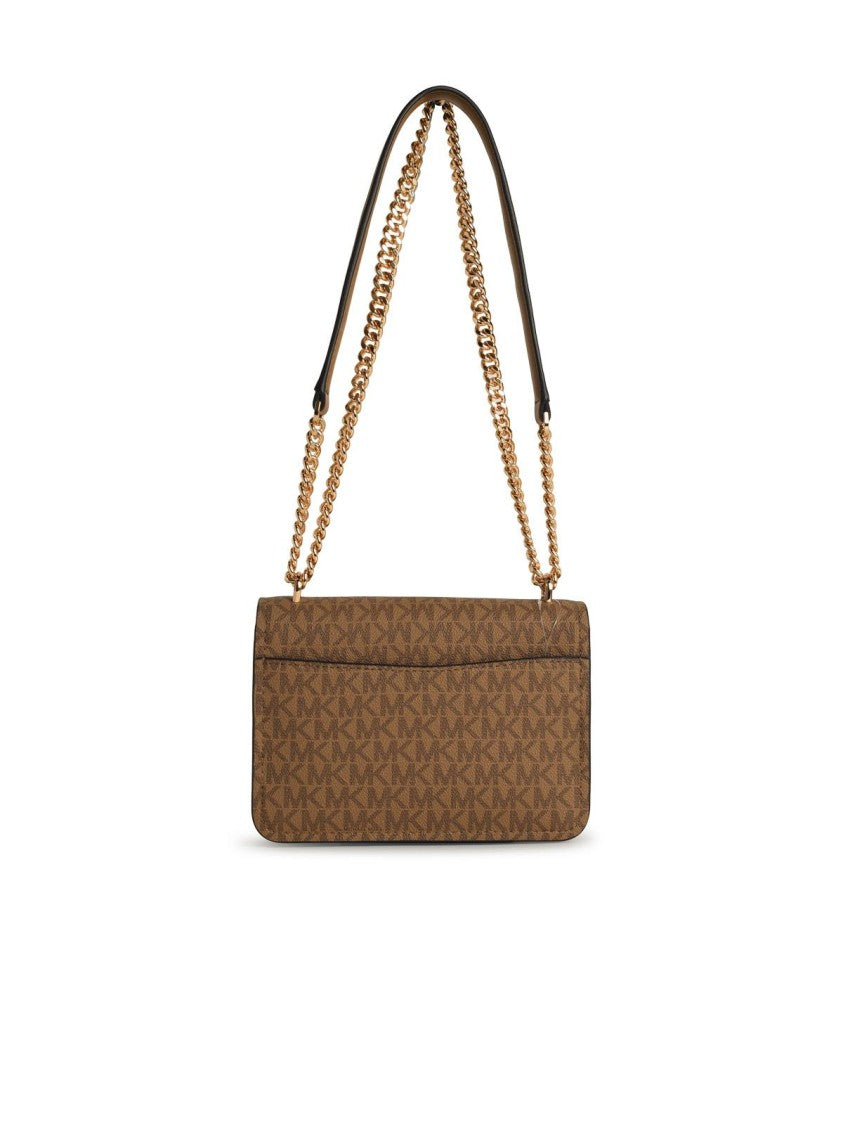 Michael Michael Kors Claire' Beige Leather Crossbody Bag