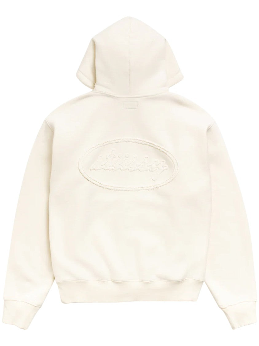Stussy Cursive Appliqué Zip-Through Knit Hooded Sweatshirt