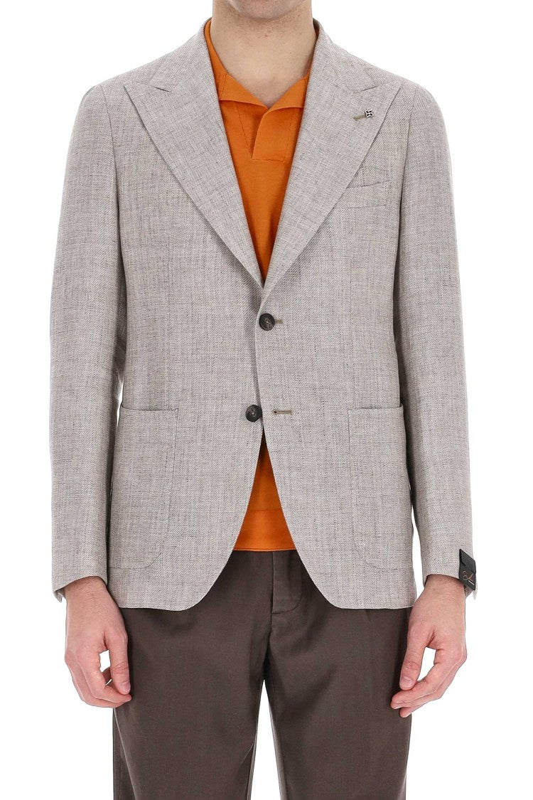 Tagliatore Pino Lerario Line Linen-Wool Knitted Jacket