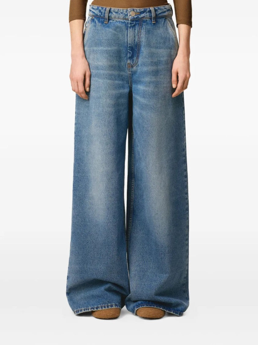 Ami Cotton Super Wide-Leg Jeans