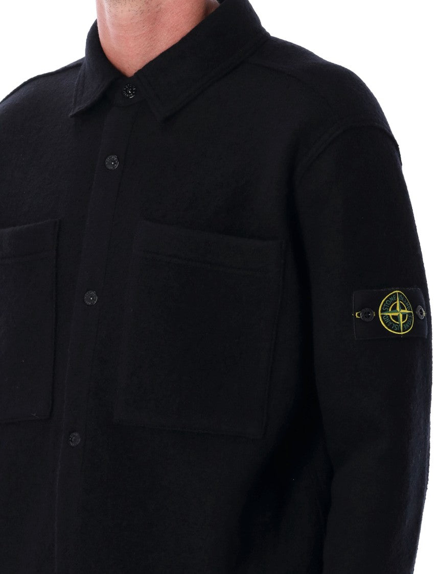 Stone Island Felted Wool Overshirt