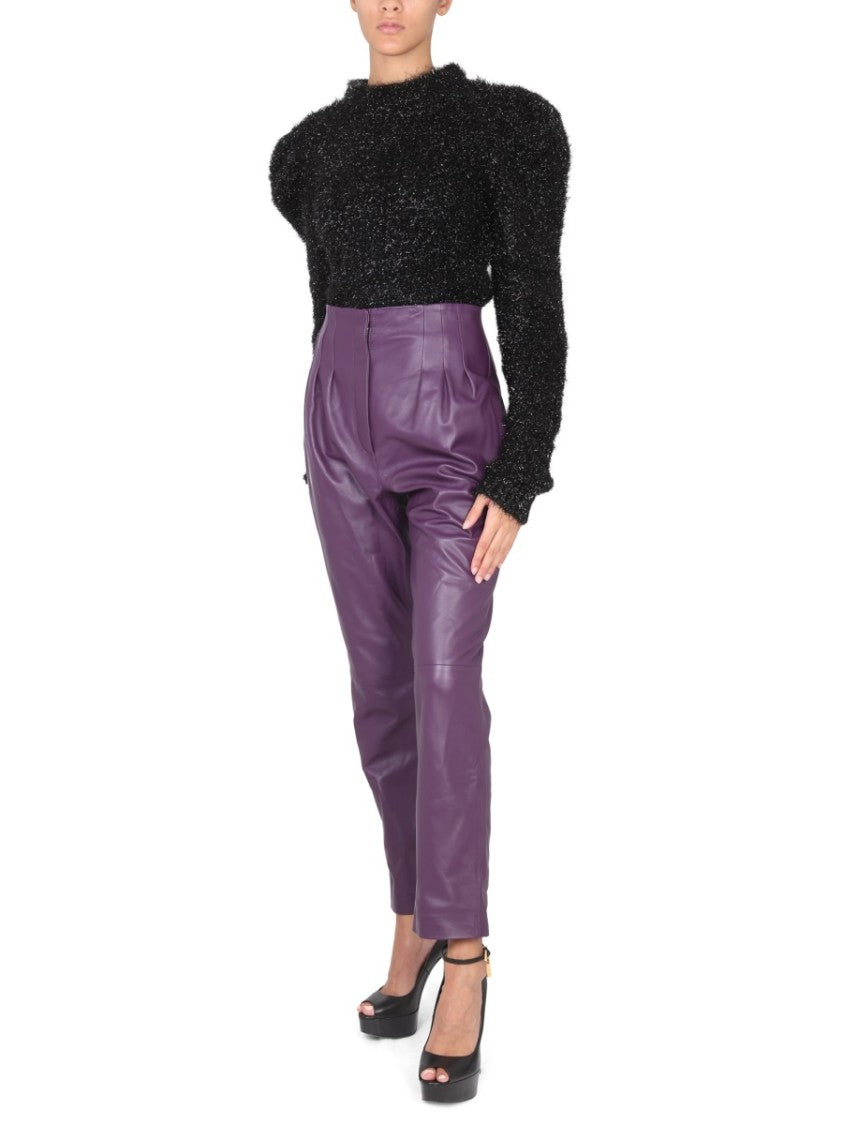 Alberta Ferretti Textured Jersey Top With Structured Silhouette