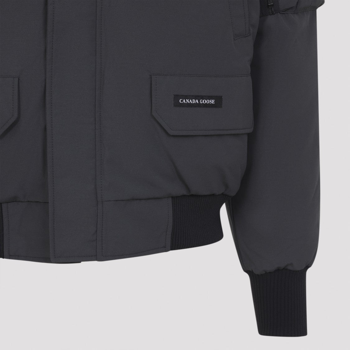 Canada Goose Granite Grey Chilliwack Bomber Jacket With Attached Hood