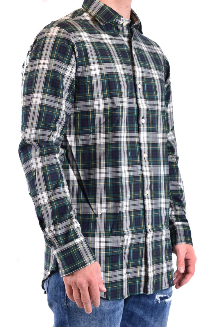 Polo Ralph Lauren Classic Cotton Plaid Shirt With Button-Down Collar And Design