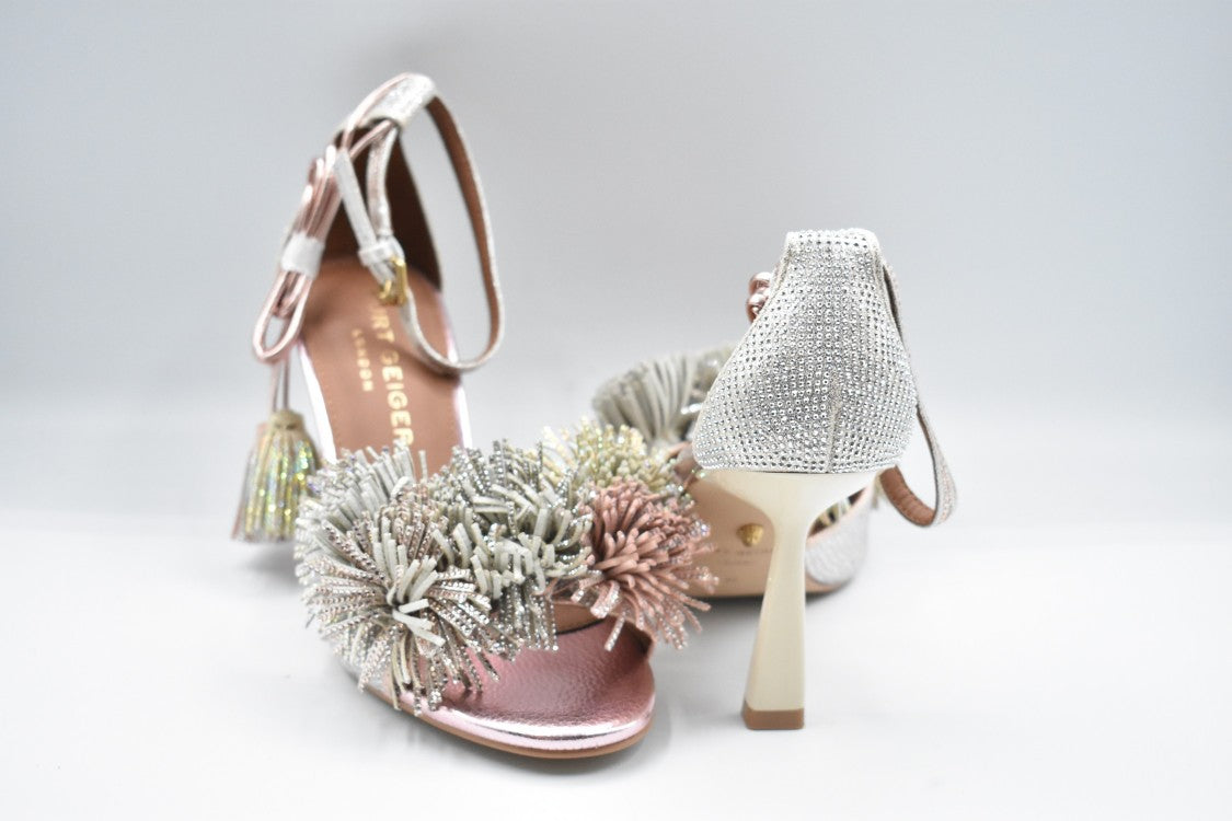 Kurt Geiger Intricate Floral Embellished High-Heeled Sandal