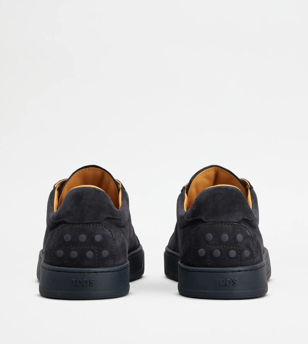Tod's Refined Navy Blue Goat Leather Sneakers