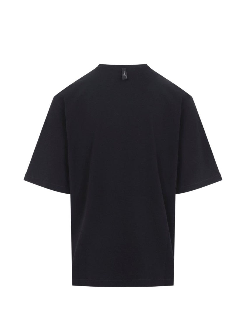 Jacquemus Relaxed Fit Black T-Shirt With Cursive Script Logo