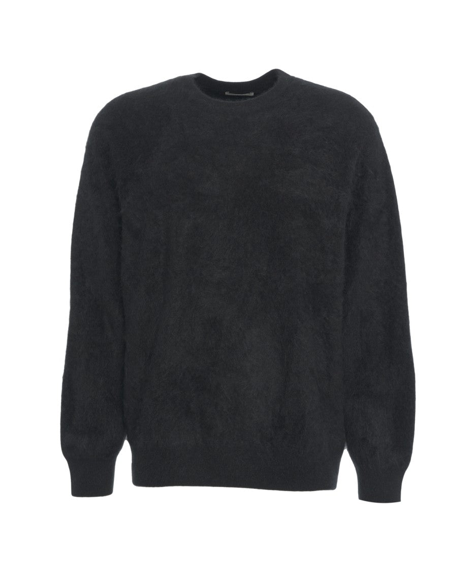 Soft Goat Brushed Cashmere Crew Neck Sweater
