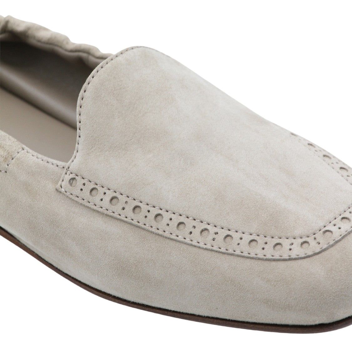 Church's Perforated Suede Flat Shoes With Elasticized Back