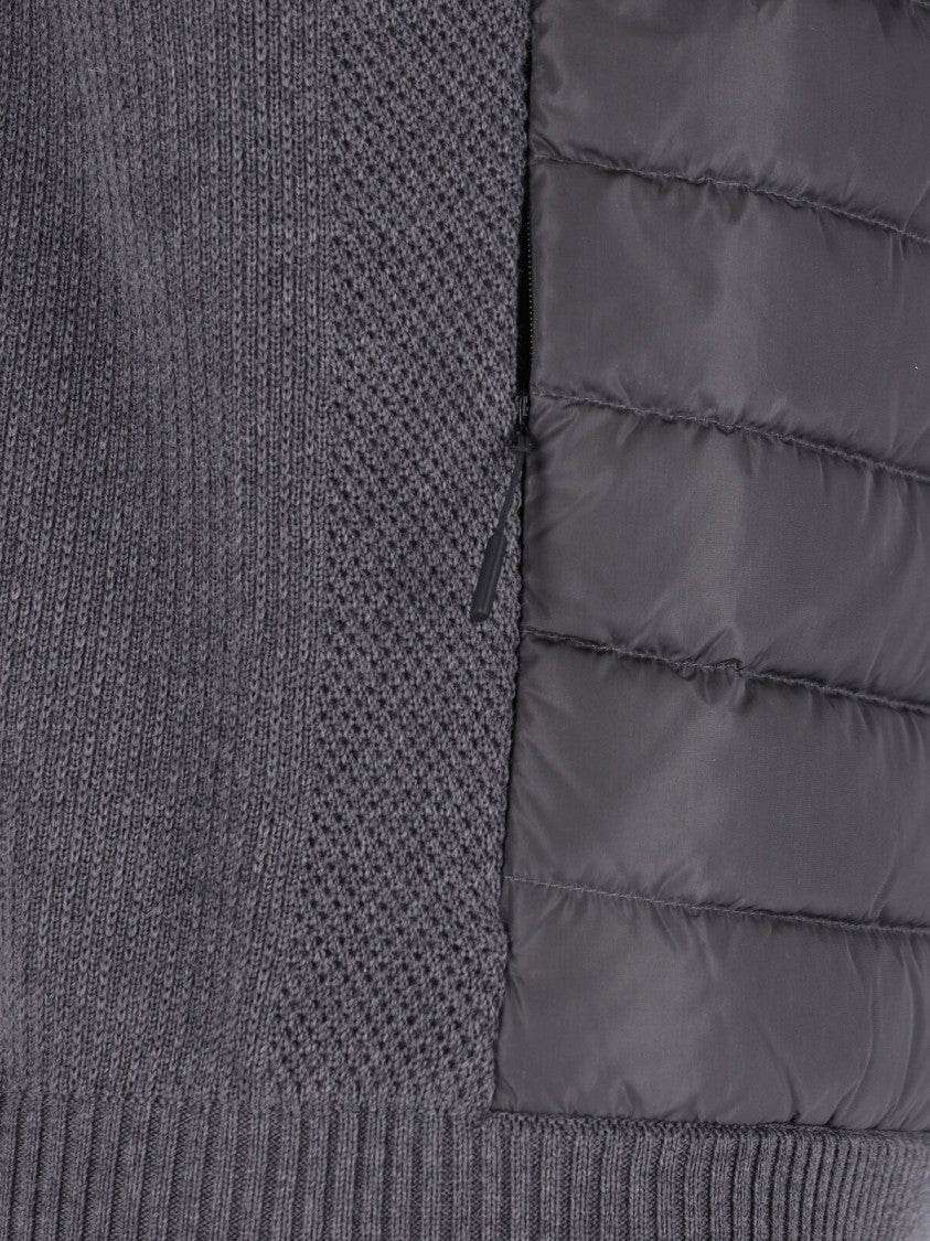 Canada Goose Grey Hybridge Knit Merino Wool Padded Sweater Vest