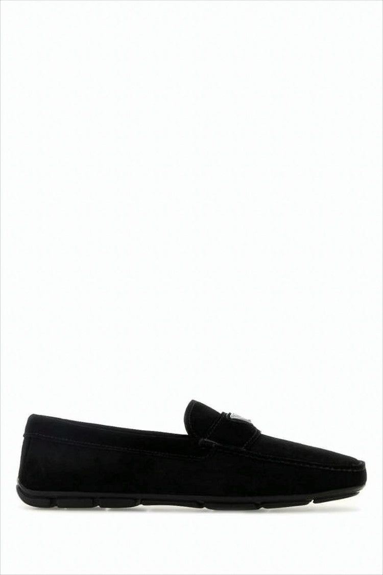 Prada Suede Loafers With Low-Profile Rubber Sole