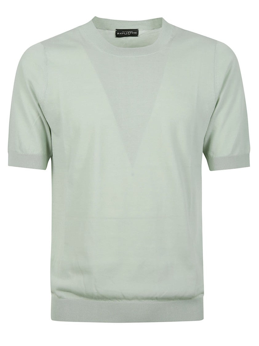 Ballantyne Short Sleeve Plain Knit Top