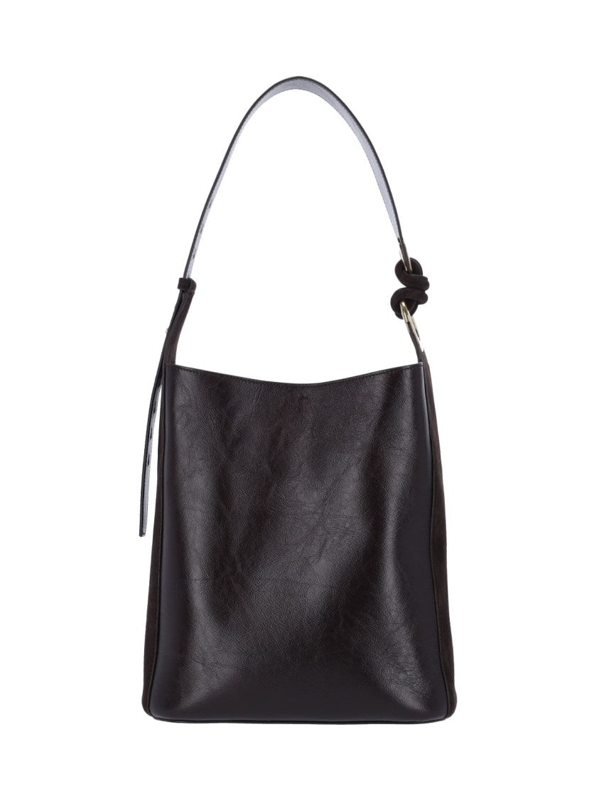 Anya Hindmarch "Ringo Chesterfield" Shoulder Bag In Brown Calfskin