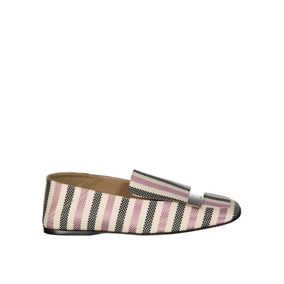 Sergio Rossi Jacquard Loafers With Square Toe And Striped Pattern