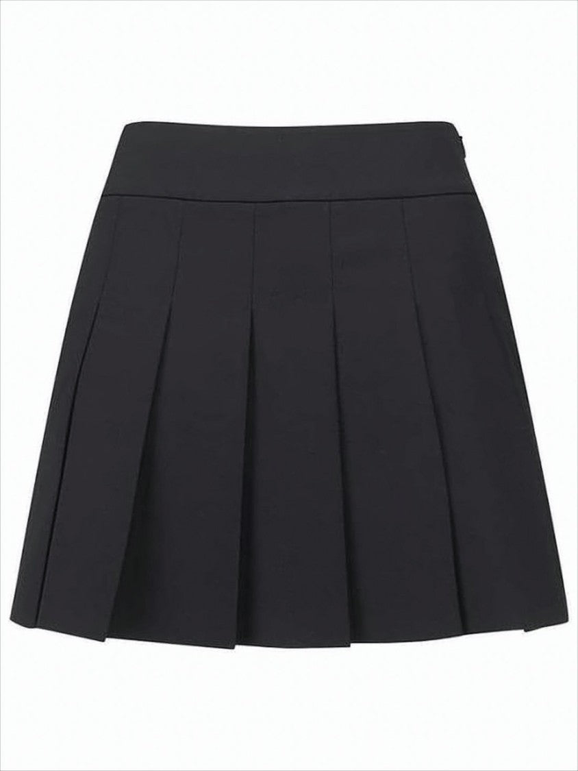 Vice Golf Pleated Black Skirt With Structured Waistband And Discreet Pockets