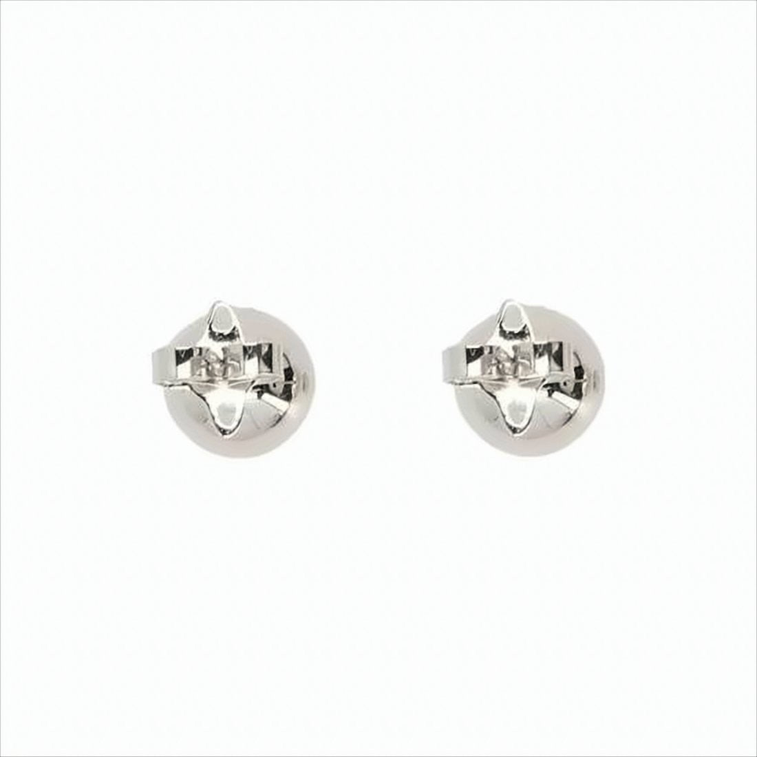 Vivienne Westwood Round Metallic Pearl Dome Earrings With Emblem Overlay
