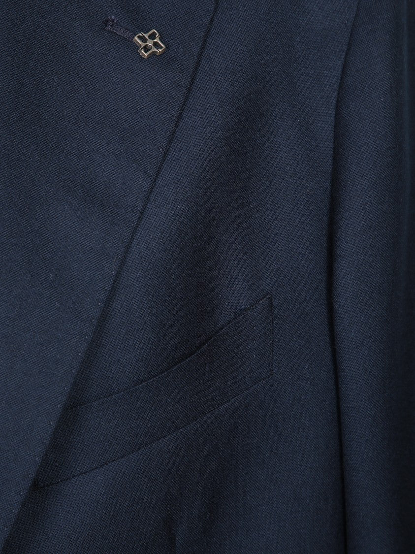 Tagliatore Single-Breasted Cashmere Jacket With Buttoned Cuffs