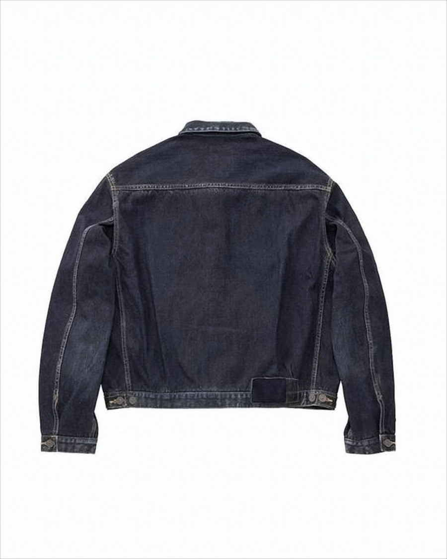 Visvim Structured Indigo Denim Jacket With Button-Up Front