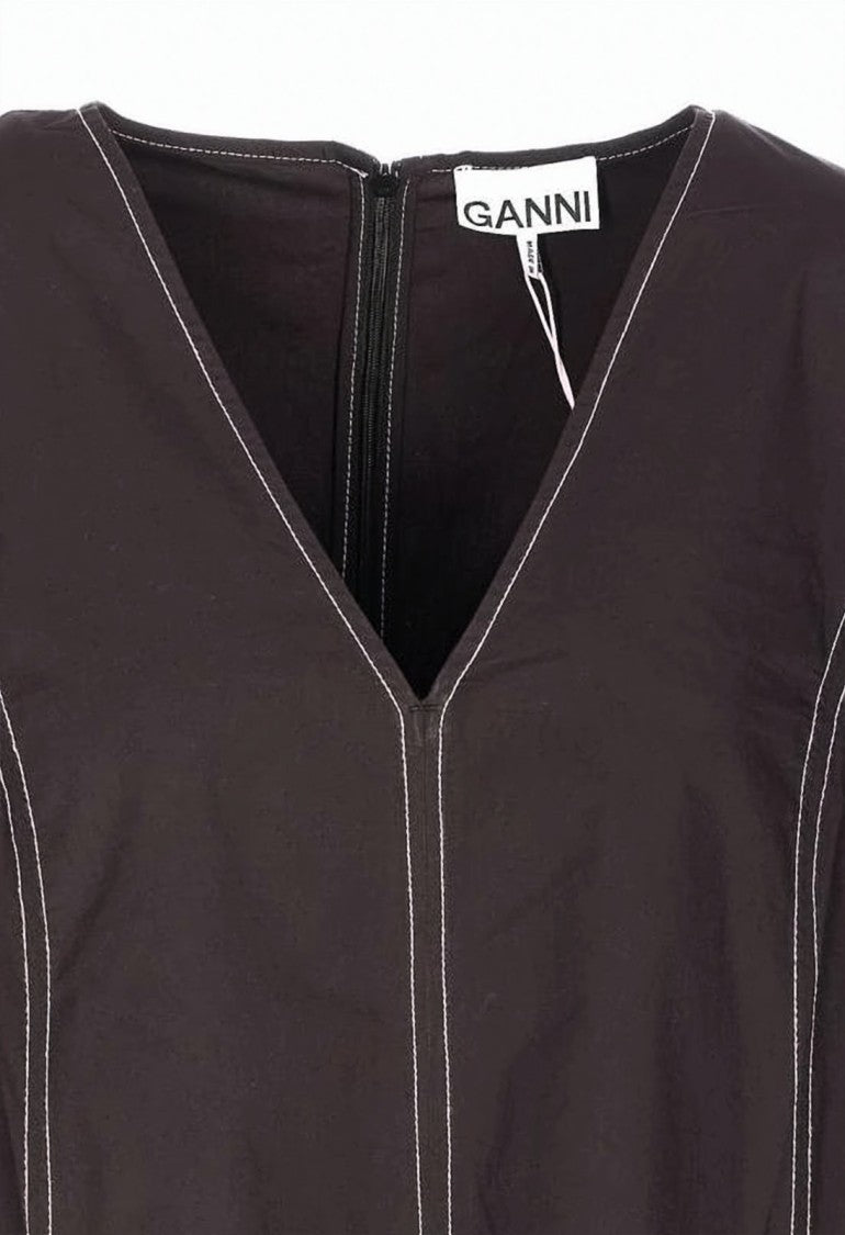 Ganni A-Line Dress With V-Neckline