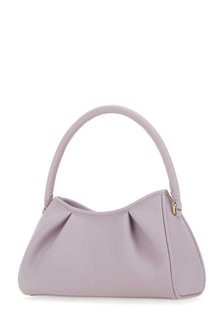 Elleme Lilac Leather Dimple Moon Shoulder Bag