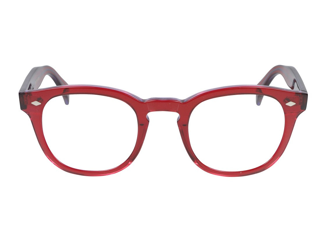 Kador Red Jolly Cal 49 Translucent Square Eyeglasses