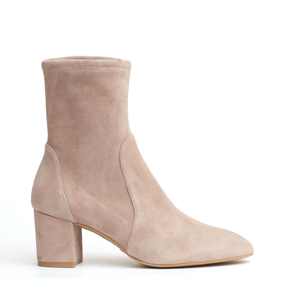 Stuart Weitzman Beige Suede Ankle Boot 70Mm