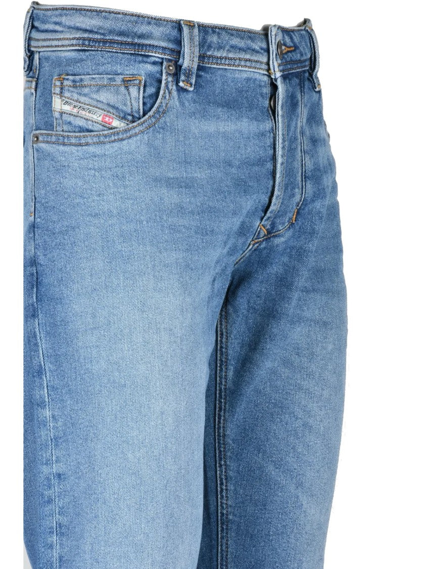 Diesel Blue Button Straight Jeans