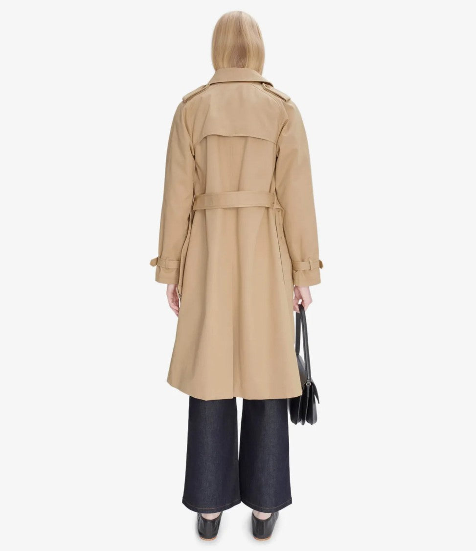 A.P.C. Beige Waterproof Cotton Gabardine Trench Coat