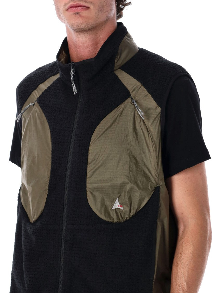 Roa Ocular Polartec High Loft Vest In Black Olive