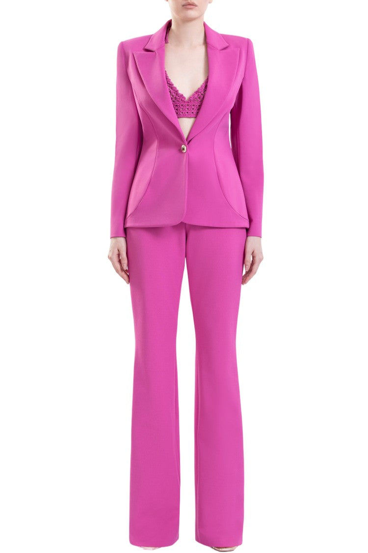 Saiid Kobeisy Tailored Set With Crochet Top