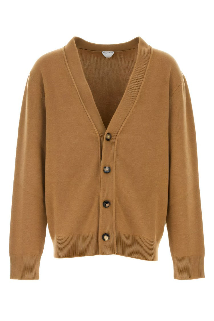 Bottega Veneta Cashmere Knitwear Cardigan With Unique Diamond Patches
