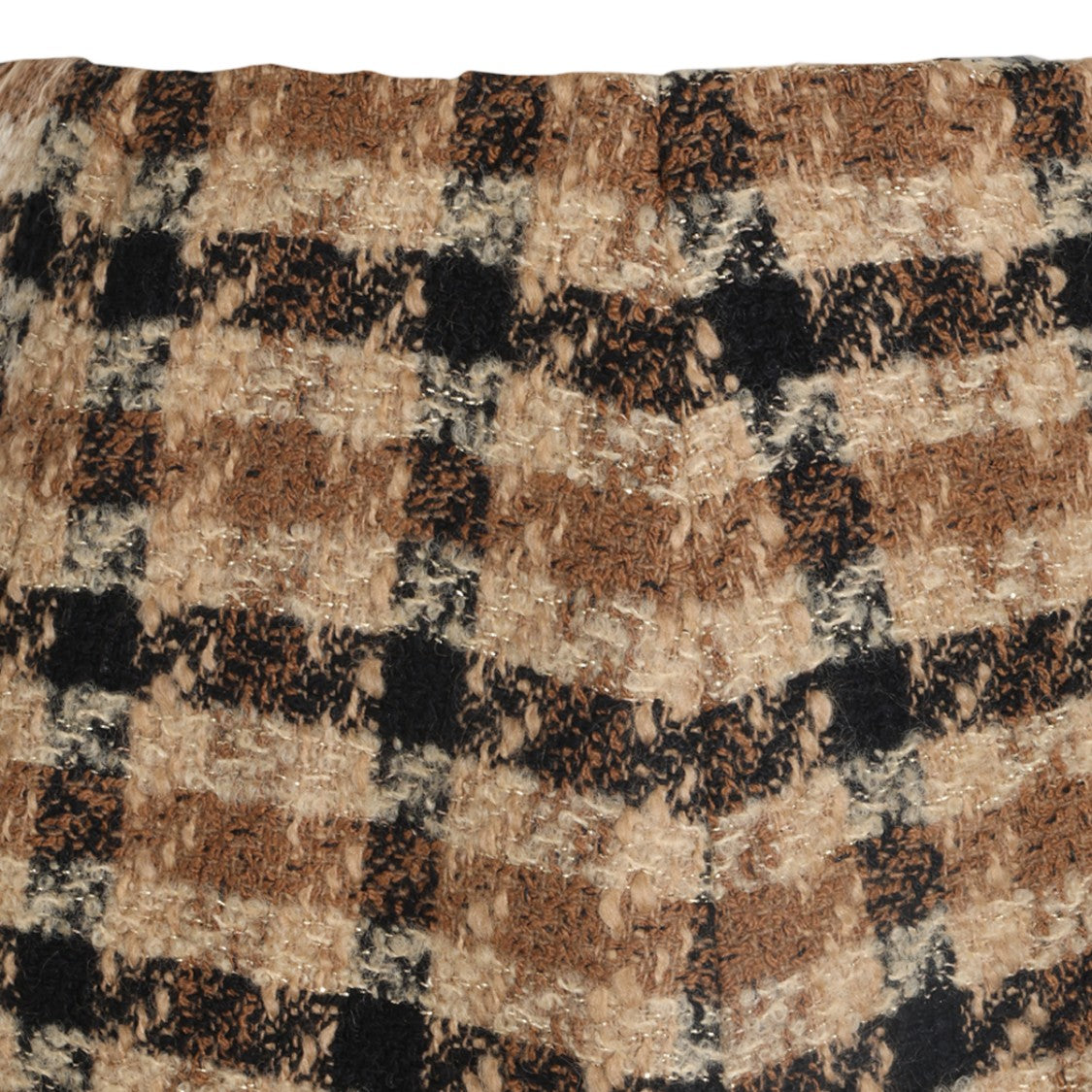 Twin-Set Checkered Mini Skirt With Textured Boucle Fabric