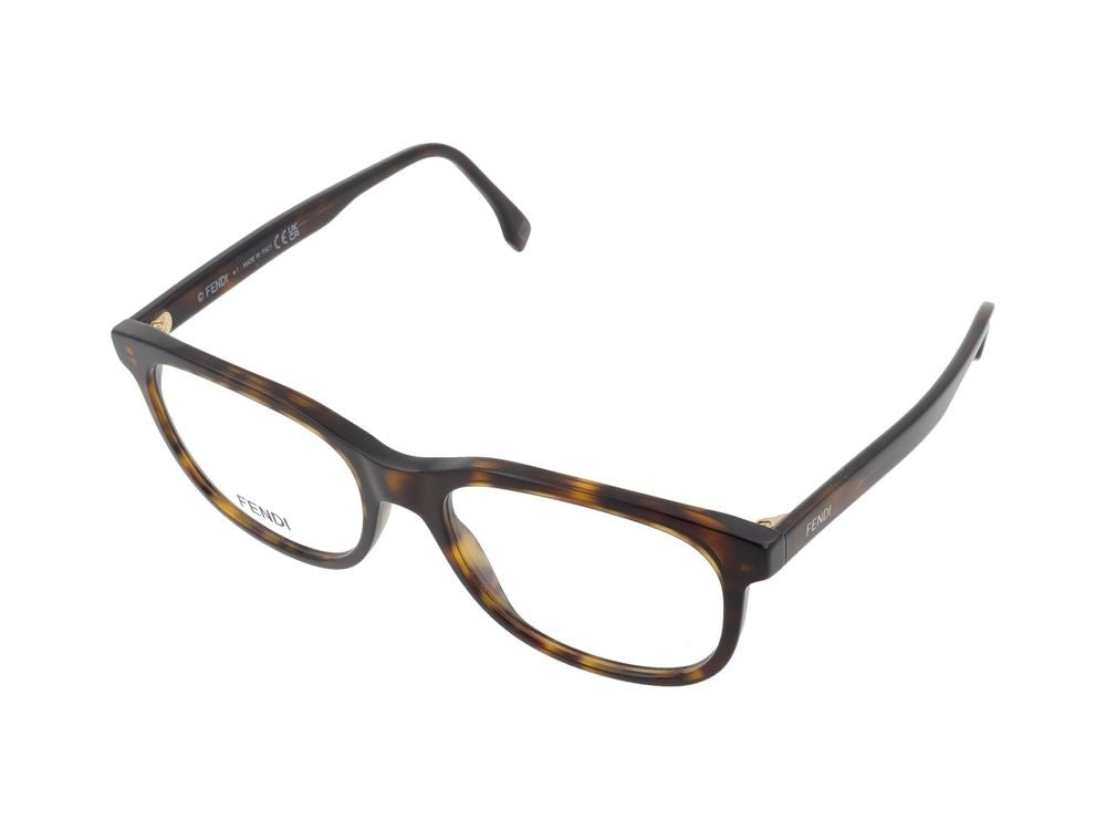 Maison Fendi Classic Tortoiseshell Rectangular Eyeglasses