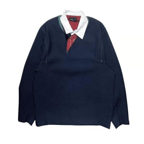 Kolor Layered Design Polo Shirt With Contrasting Collar