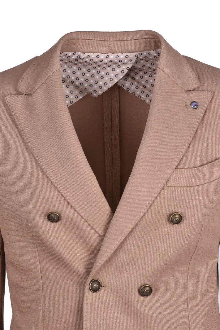 Barbati Double-Breasted Jacket Viscose - Beige