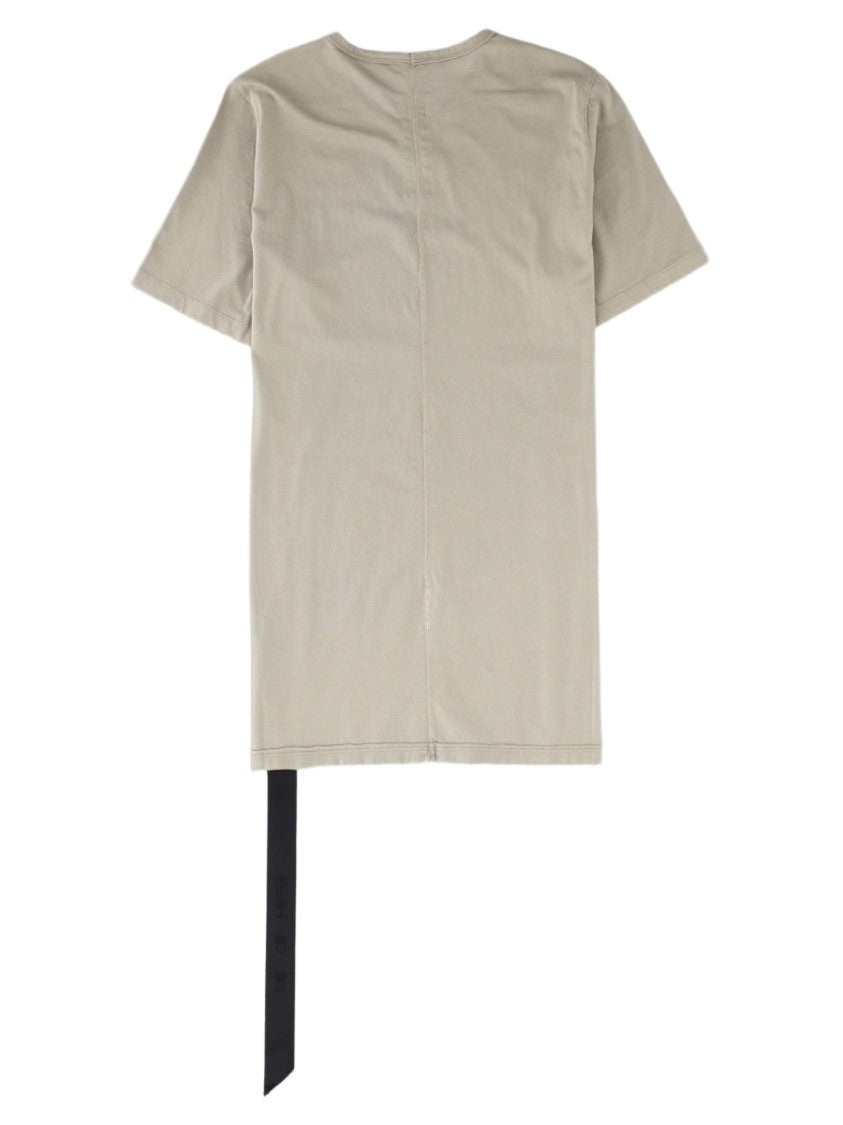Drkshdw By Rick Owens Level T Minimalist Asymmetrical Hem Cotton T-Shirt