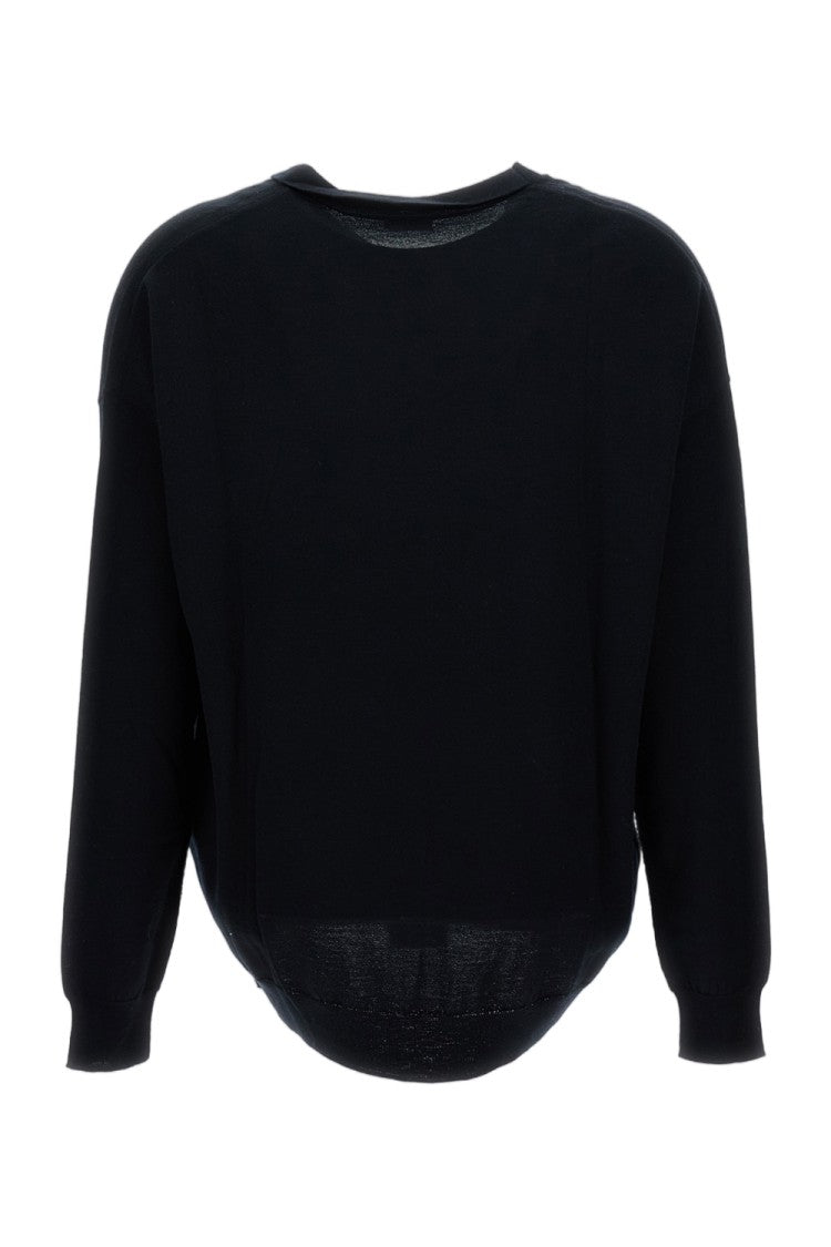 Hira Ribbed V-Neck Sweater With Cropped Silhouette