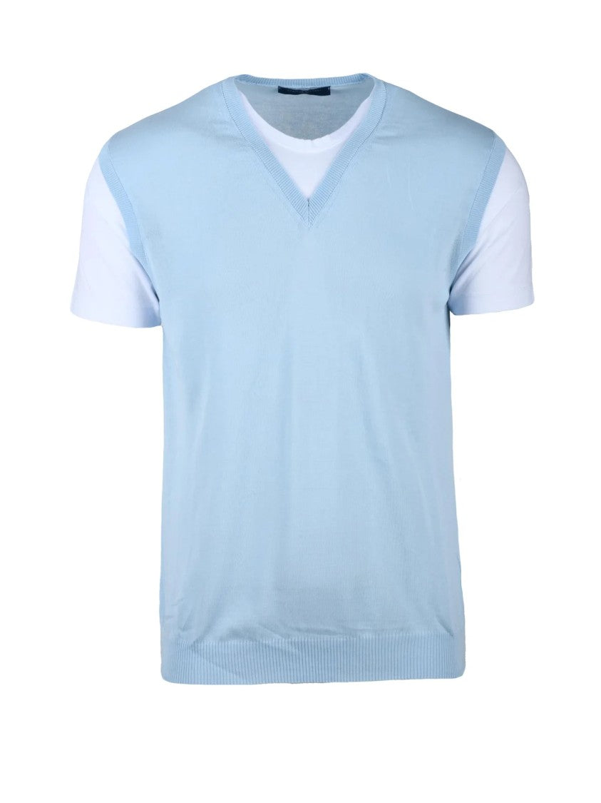 Daniele Fiesoli Light Blue Layered T-Shirt