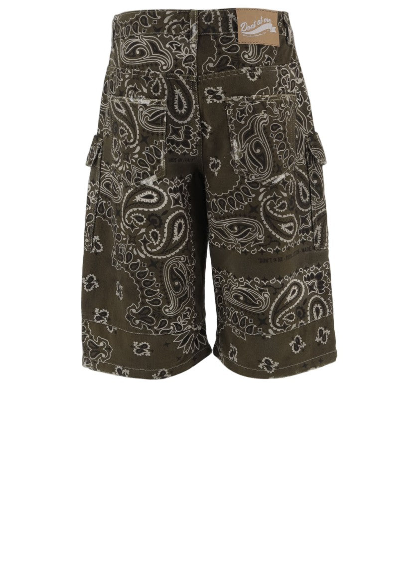 Don't @ Me Short Cotton Jeans With Bandana Print