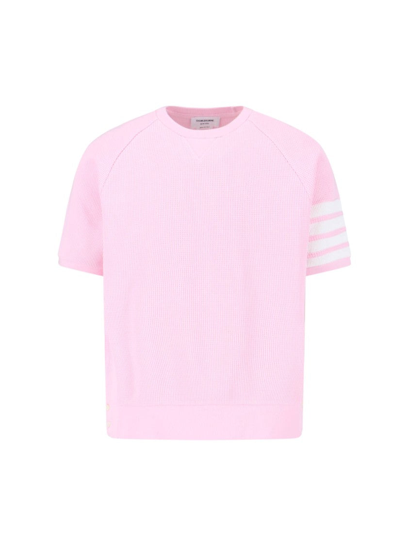 Thom Browne "4-Bar" Logo T-Shirt – Pink