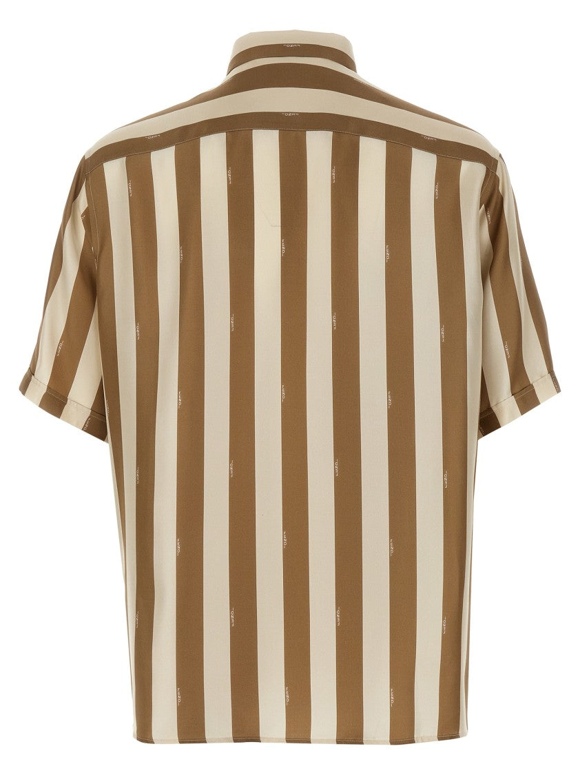 Fendi Iconic Pequin Striped Silk Shirt