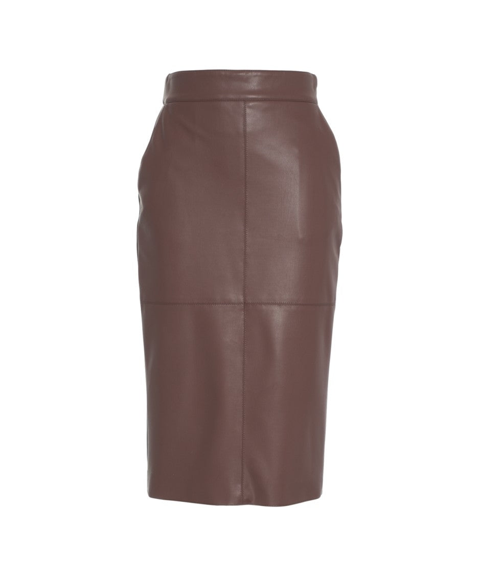 Elisabetta Franchi Faux Leather Pencil Skirt