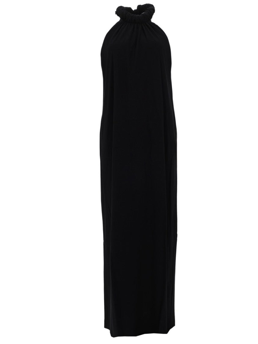 Nude Black Cotton Sleeveless Maxi Dress