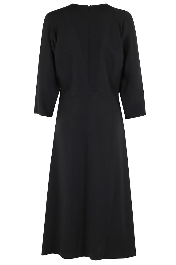 Seventy Flared Midi Dress With V-Neckline And Kimono Sleeves