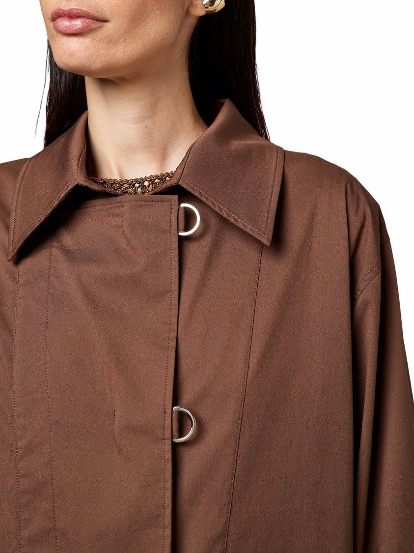 Alpha Studio Cotton-Blend Mid-Length Trench Coat