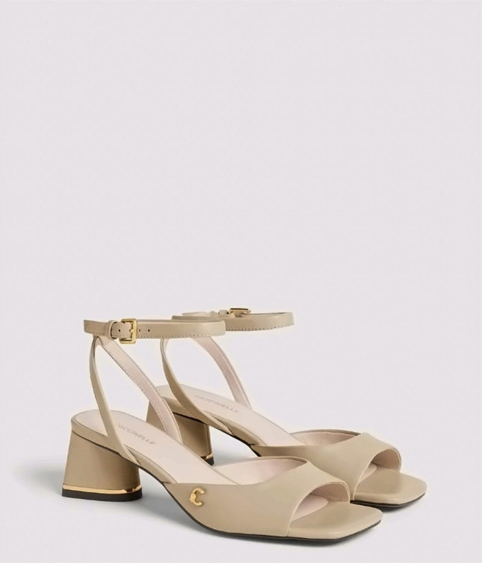 Coccinelle Everyday Smo Leather Chunky Heel Sandals