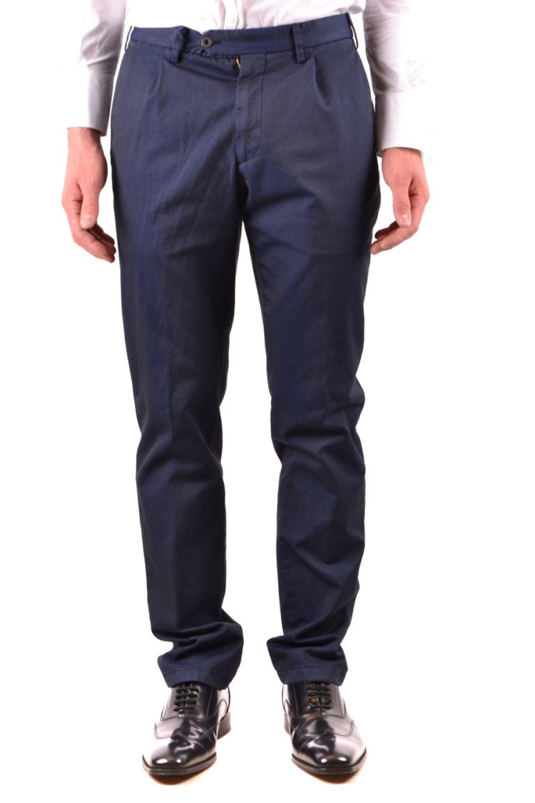 Lardini Tailored Blue Trousers With Straight Leg