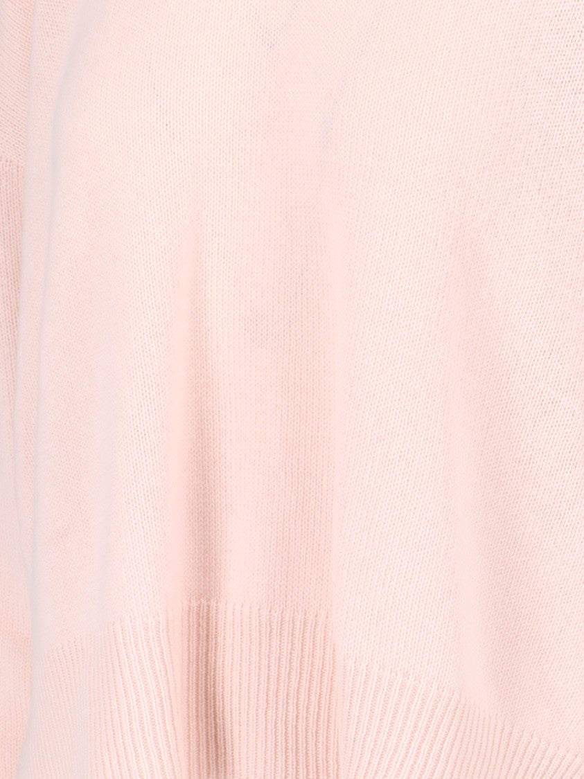 Jil Sander Cashmere Sweater In Pink Knitted Crew Neck