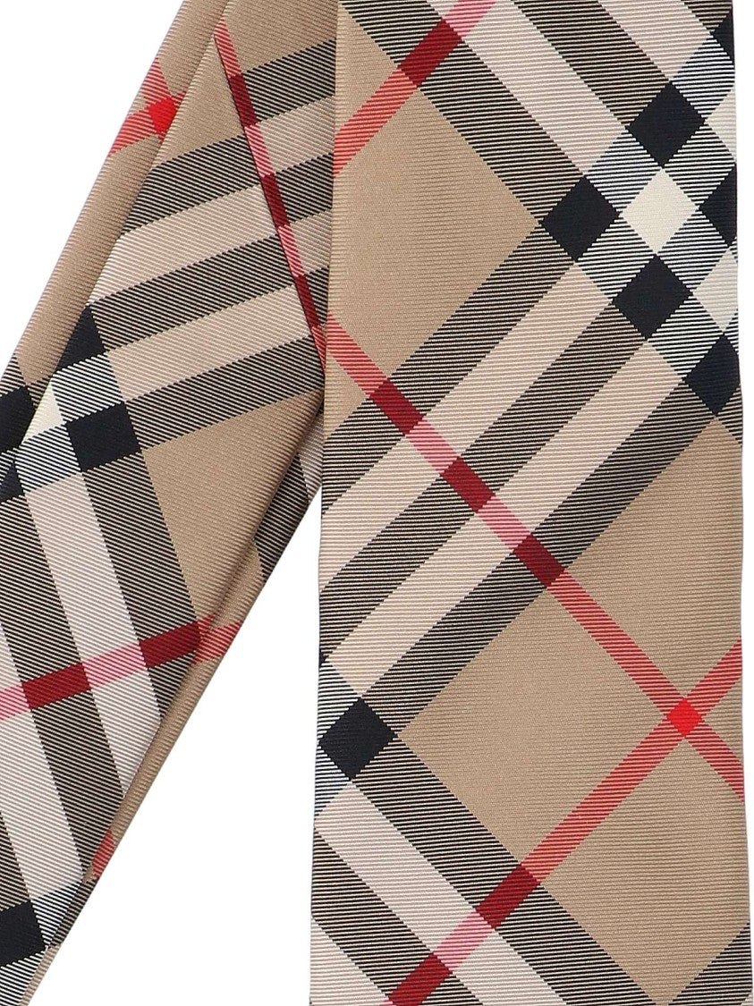 Burberry "Vintage Check" Tie, Beige Silk
